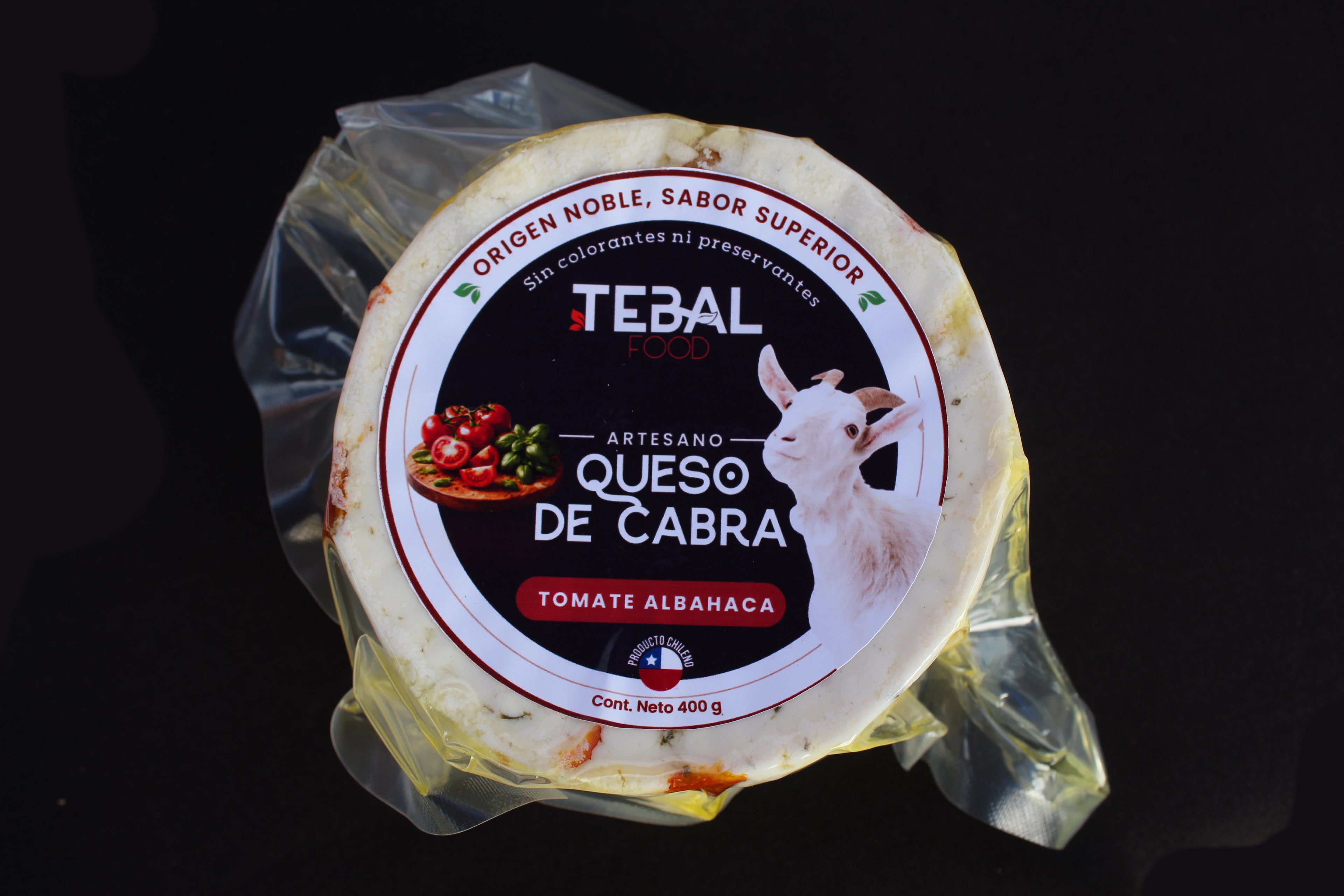 QUESO DE CABRA TOMATE ALBAHACA OLIVA